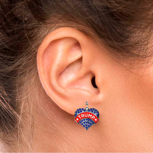 Trump Heart Post Earrings